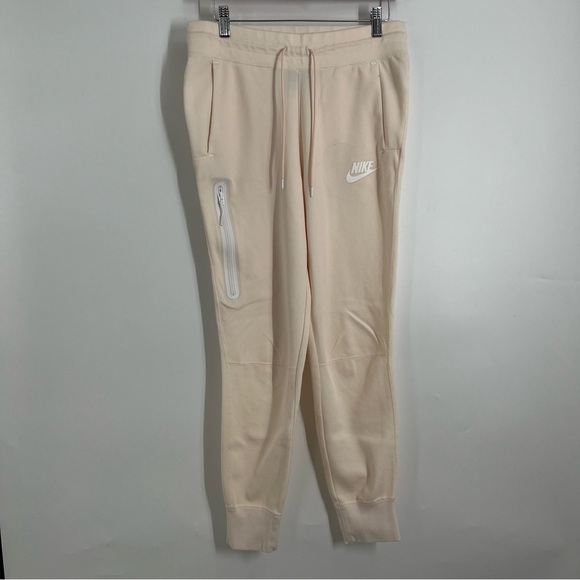 Nike S Sportswear Phoenix Slim Fleece Pants cream pale pink 0485 small jogger - Picture 13 of 15